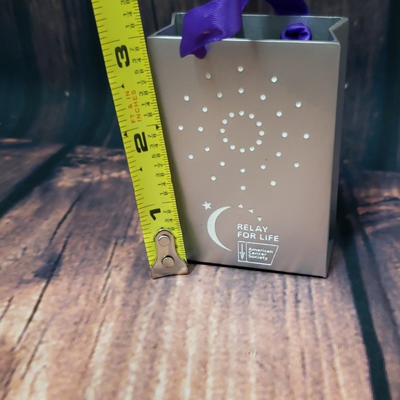 New Pewter Relay for life luminaria bag ornament New - Picture 4 of 6